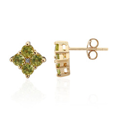 Burmesischer Peridot-Silberohrringe