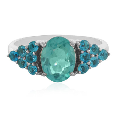 Blauer Apatit-Silberring