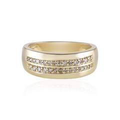 I2 Schokoladen-Brillant-Goldring (KM by Juwelo)