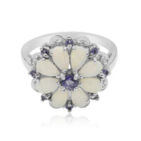 Weißer Opal-Silberring