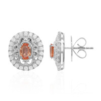 Padparadscha-Saphir-Silberohrringe (Dallas Prince Designs)