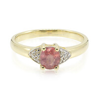 Nicht erhitzter Padparadscha-Saphir-Goldring