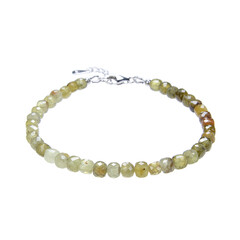 Grossular-Silberarmband