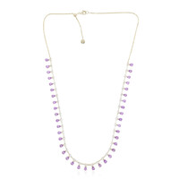 Purpurfarbener Ceylon-Saphir-Goldcollier