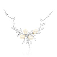 Süßwasserzuchtperlen-Silbercollier
