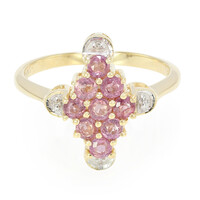 Nicht erhitzter Padparadscha-Saphir-Goldring (AMAYANI)