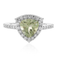 Grüner Amethyst-Silberring