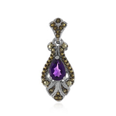 Sambia-Amethyst-Silberanhänger