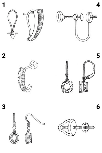 Typen von Ohrringen