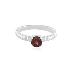 Roter Zirkon-Silberring