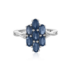 Blauer Saphir-Silberring