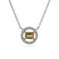 Gelber Zirkon-Silbercollier