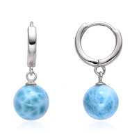 Larimar-Silberohrringe