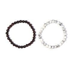 2er Set Edelstein-Armbänder