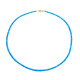 Neonblauer Apatit-Goldhalskette