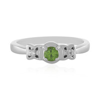 Grüner Ceylon-Zirkon-Silberring