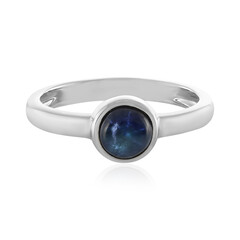Blauer Stern-Saphir-Silberring