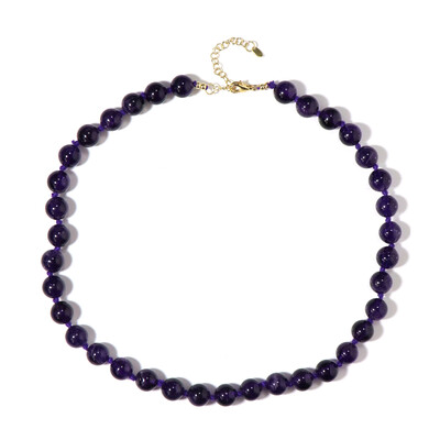 Sambia-Amethyst-Silberhalskette (Adela Silber)