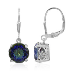 Blauer Mystik-Quarz-Silberohrringe