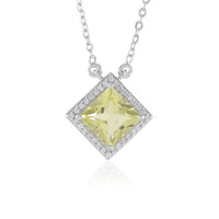 Limonen-Quarz-Silbercollier
