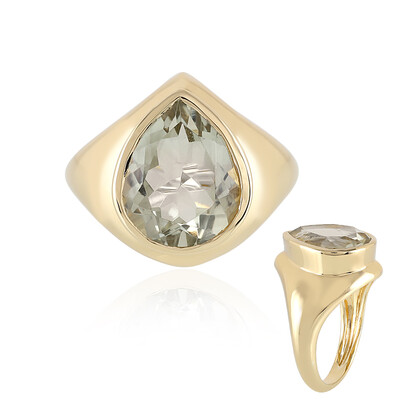 Grüner Amethyst-Silberring