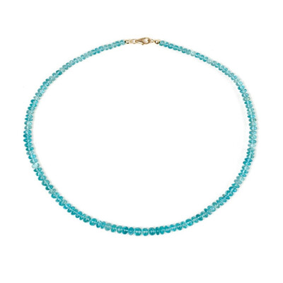 Blauer Apatit-Goldhalskette