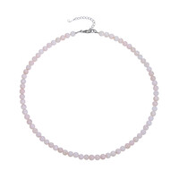 Pinkfarbener Anden-Opal-Silberhalskette