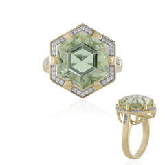 Grüner Amethyst-Goldring (SUHANA)