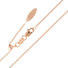 Silber-Rolokette - 2,12 g - 60 cm - rosévergoldet