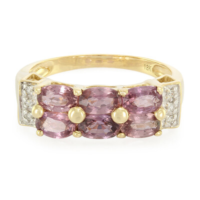 Nicht erhitzter Padparadscha-Saphir-Goldring (AMAYANI)