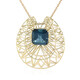 Londonblauer Topas-Goldhalskette (Ornaments by de Melo)
