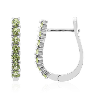 Burmesischer Peridot-Silberohrringe