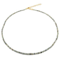 Chrysoberyll-Katzenauge-Silberhalskette