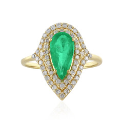 Äthiopischer Smaragd-Goldring (AMAYANI)