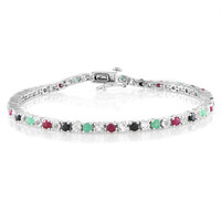 Edelstein-Silberarmband