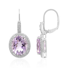 Bolivianischer Amethyst-Silberohrringe