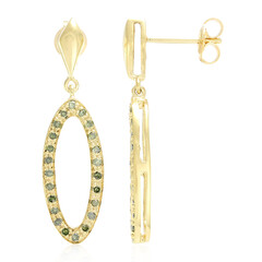 Fancy-Diamant-Silberohrringe