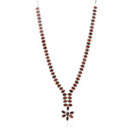Mosambik-Granat-Silbercollier