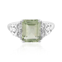 Grüner Amethyst-Silberring