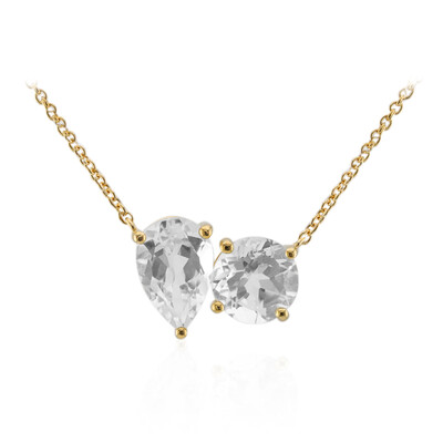 Weißer Topas-Silbercollier
