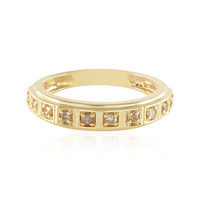 I3 Champagner-Diamant-Silberring