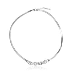 Weißer Topas-Silbercollier