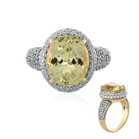 Kanariengelber Kunzit-Goldring