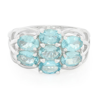 Blauer Apatit-Silberring