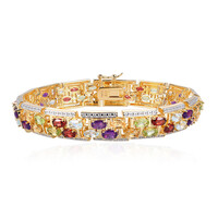 Edelstein-Silberarmband