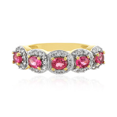 Pinkfarbener Spinell-Silberring