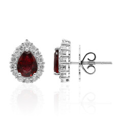 Roter Burmesischer Spinell-Goldohrringe (Estée Collection)