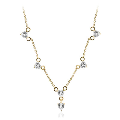 Weißer Topas-Silbercollier