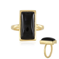 Schwarzer Onyx-Silberring