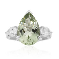 Grüner Amethyst-Silberring